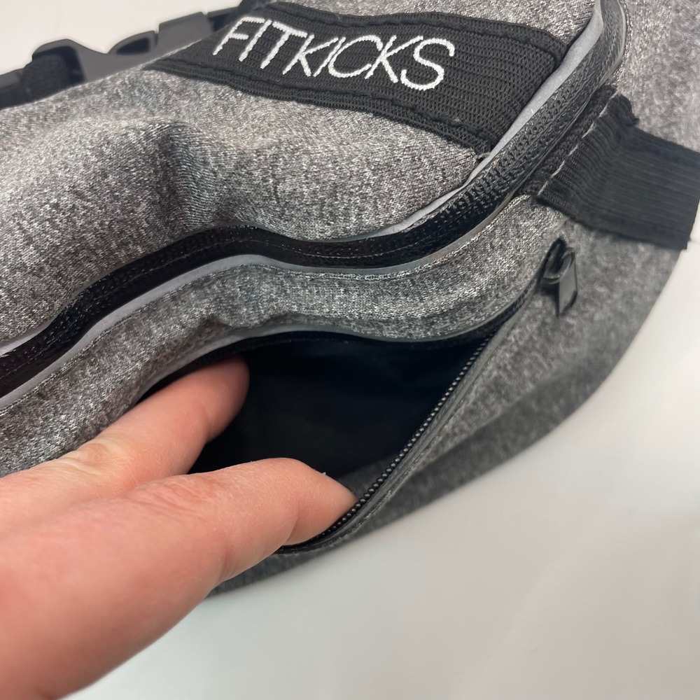Fitkicks Fitpack Heathered Gray Waist Bag Running Belt Fanny Pack Adjustable - Picture 8 of 11